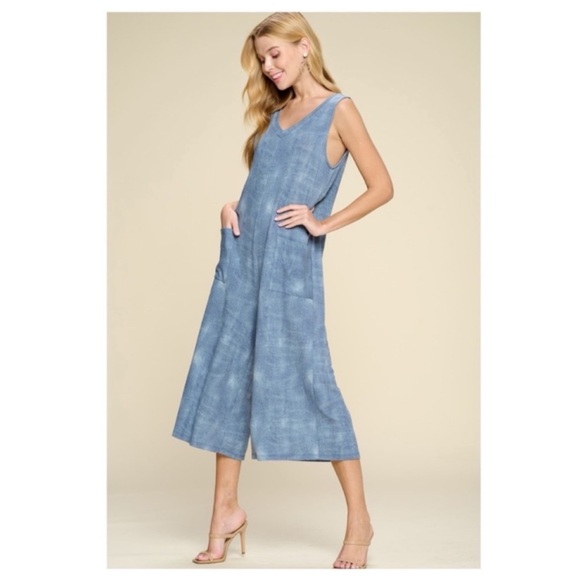 New Burnout Printed French Terry Jumpsuit - Picture 2 of 3